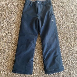 Boys M Spyder black insulated adjustable snow pants